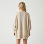 Sweater in Oversized Fit with Ribbed Knit for Winter Beige 3