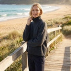 Sweater in Oversized Fit with Ribbed Knit for Winter Dark Gray 4