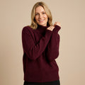 Sweater in Oversized Fit with Ribbed Knit for Winter Dark Red 6
