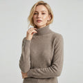 Sweater Turtleneck for Business Casual Light Brown 6