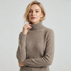 Sweater Turtleneck for Business Casual Light Brown 6