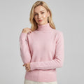 Sweater Turtleneck for Business Casual Pink 8