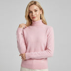 Sweater Turtleneck for Business Casual Pink 8