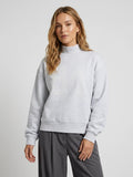 Jumper with Mock Neck and Dropped Shoulders Light Grey 5