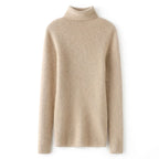 Turtleneck Jumper with Ribbed Detail Beige 1