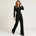 Tailored Formal Jumpsuit with Structured Silhouette Black 4