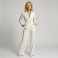 Tailored Wrap Jumpsuit Evening Style White 8