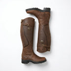 Tall Leather Boots with Buckles Brown 3