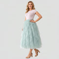 Tiered Midi Tulle Skirt Mint 4