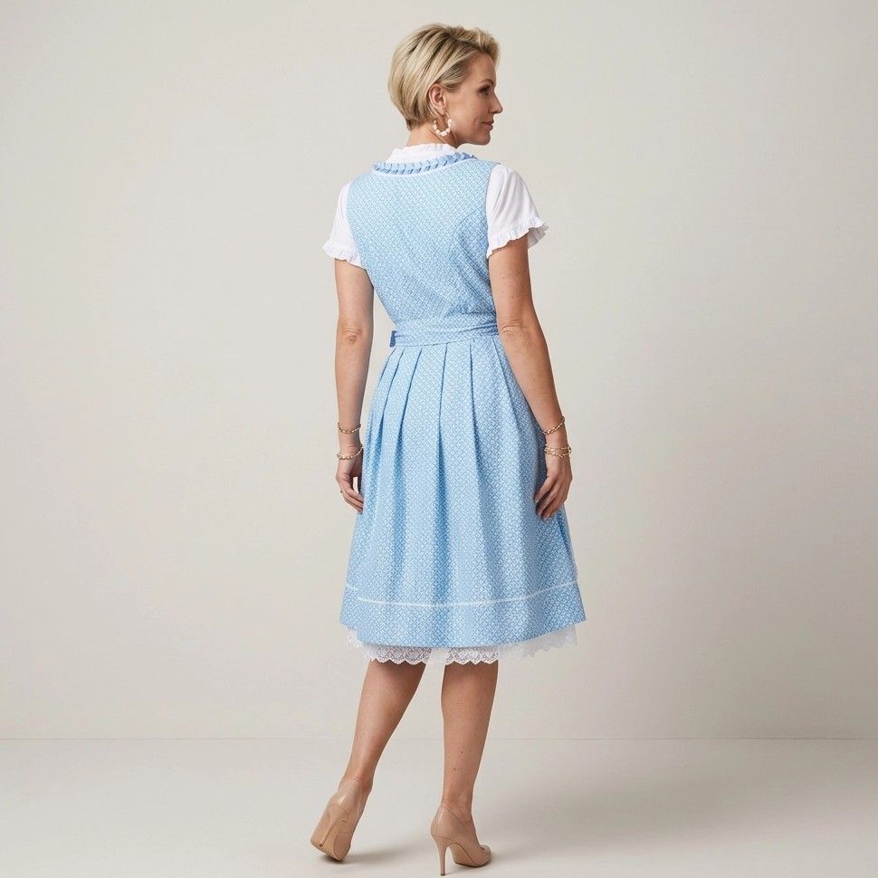 Traditional Oktoberfest Dress  Light Blue 1