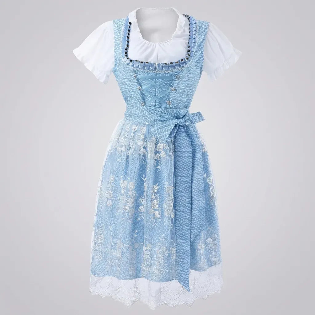 Traditional Oktoberfest Dress  Light Blue 5