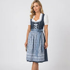 Traditional Oktoberfest Dress with Bodice Detail Blue 2