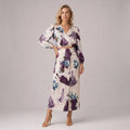 Two Piece Maxi Skirt Set with Crop Top Purple 3