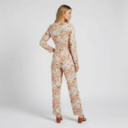 Women's Floral V Neck Jumpsuit