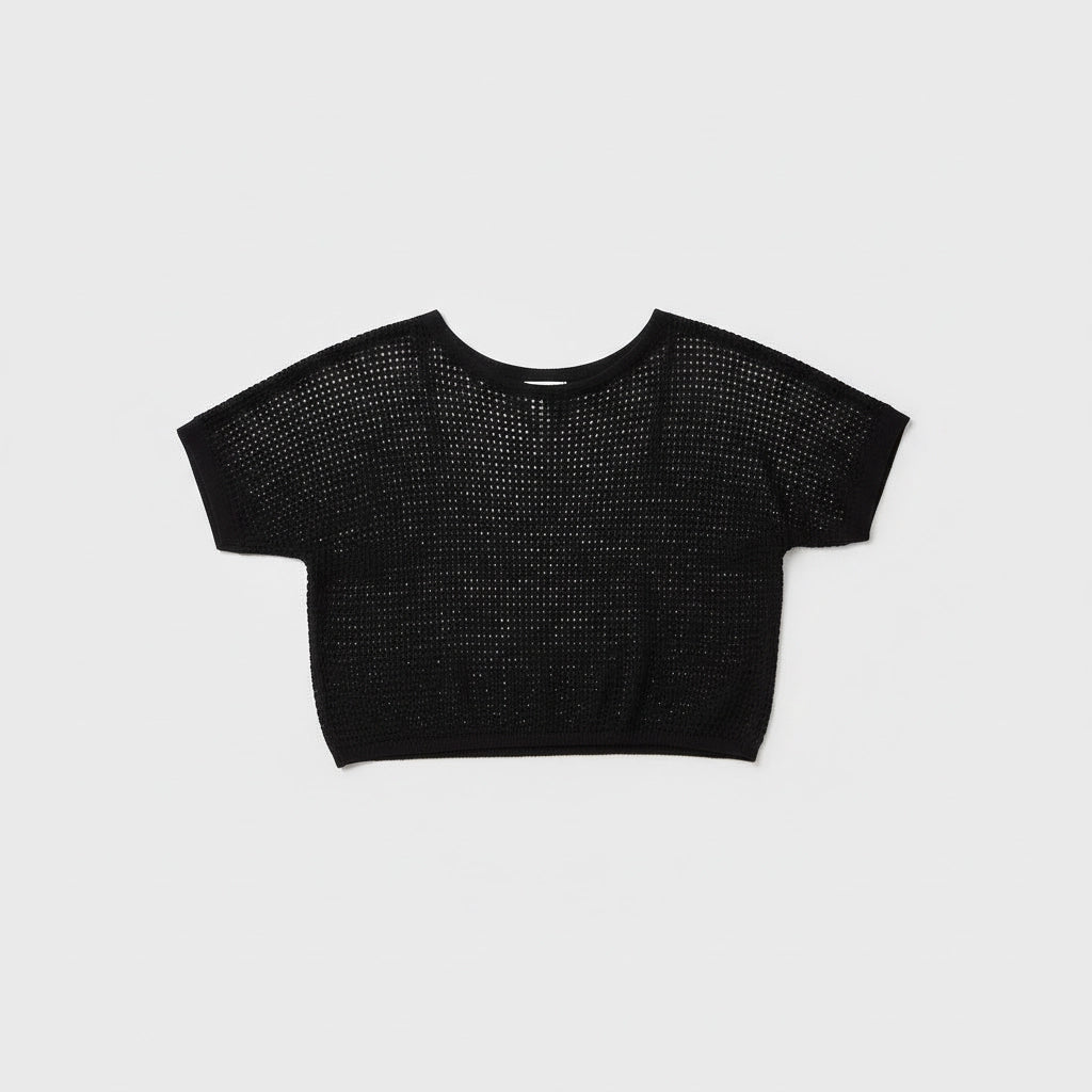 Women's Mesh Knit Boxy Top