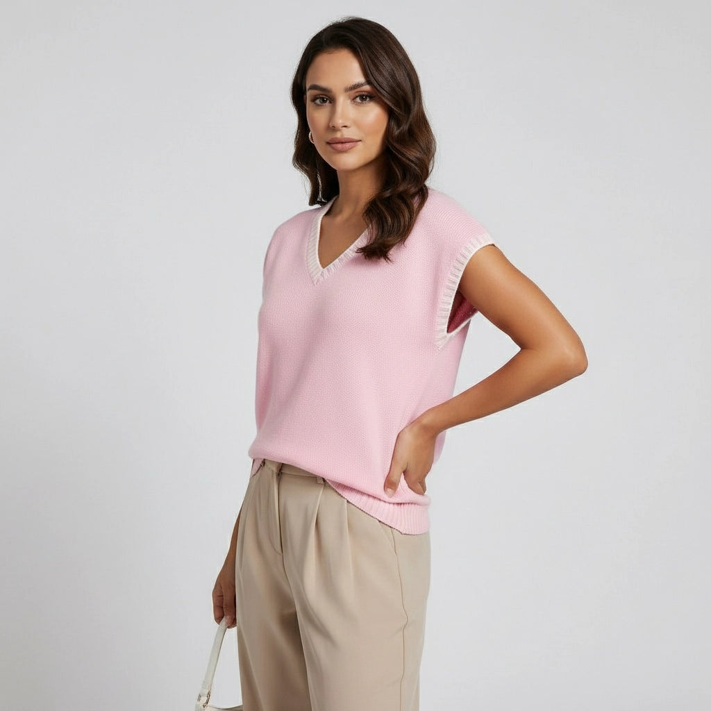 Women's Sleeveless V-Neck Top