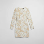 Floral Shift Dress with Long Sleeves