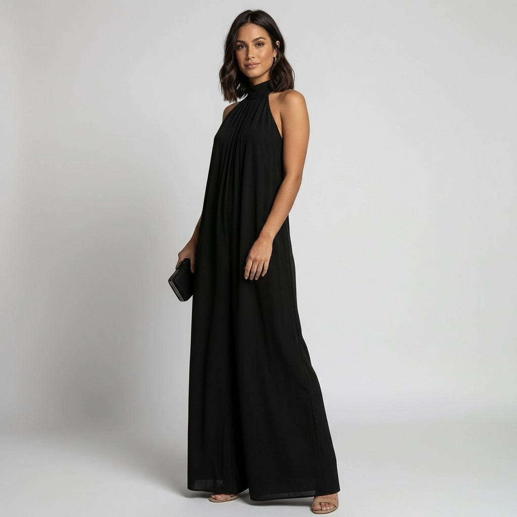 Women's Wide-Leg Halter Jumpsuit