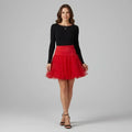 Voluminous Tulle Skirt Petticoat Tiered Red 1