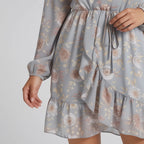 Women's Wrap Mini Dress Floral Print