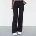 Wide Leg High Waisted Pants with Pockets Black 3