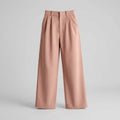 Wide Leg High Waisted Pants with Pockets Pink 7