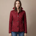 Women's Lightweight Quilted Jacket with a Tailored Fit in Burgundy – 3