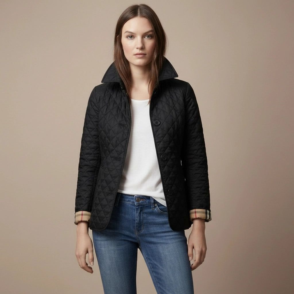 Women's Lightweight Quilted Jacket with a Tailored Fit in Black – 5