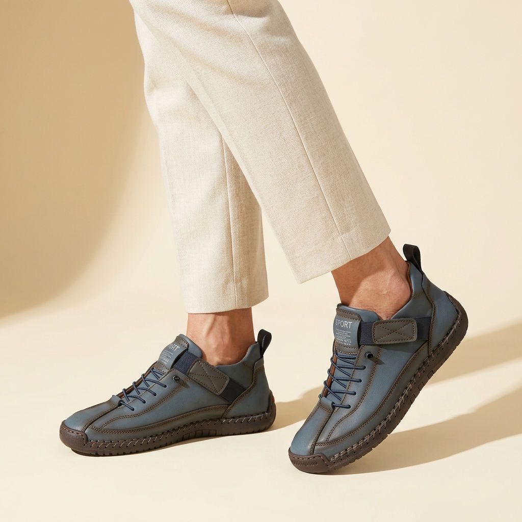 Women's Orthopaedic Walking Sneakers with Lightweight Support Sole in Blue – 16