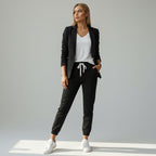 Women's Suit Set for Everyday & Special Occasions | Sporty & Elegant in Black – 1