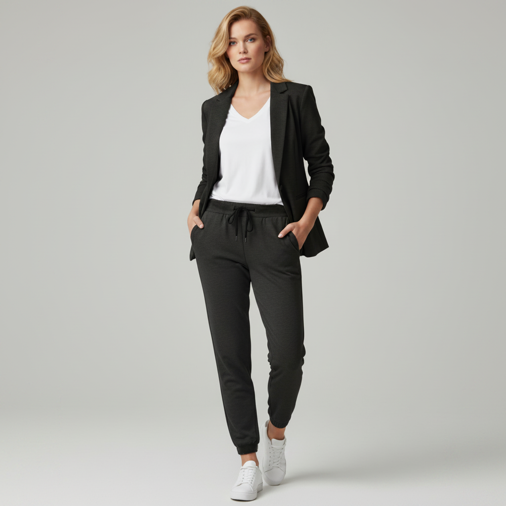 Women's Suit Set for Everyday & Special Occasions | Sporty & Elegant in Dark Grey – 11