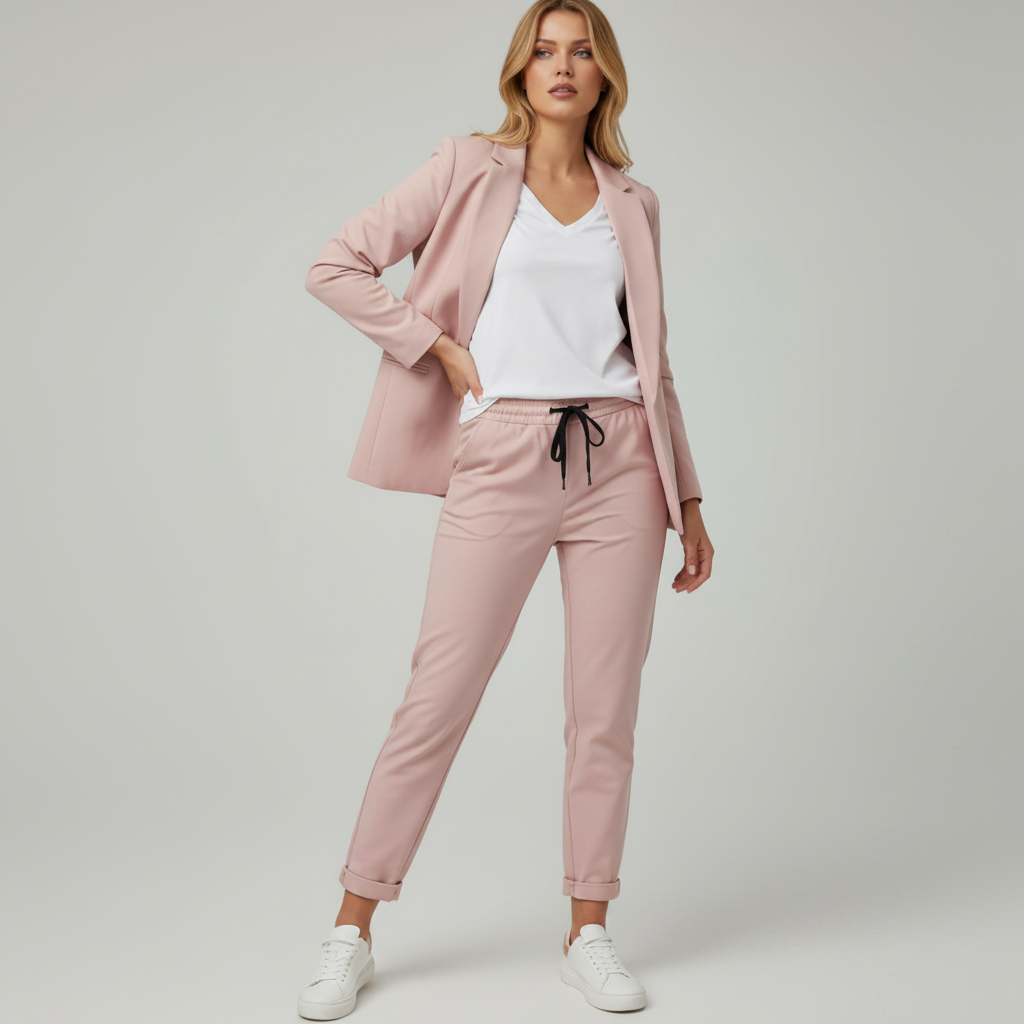 Women's Suit Set for Everyday & Special Occasions | Sporty & Elegant in Pink – 14