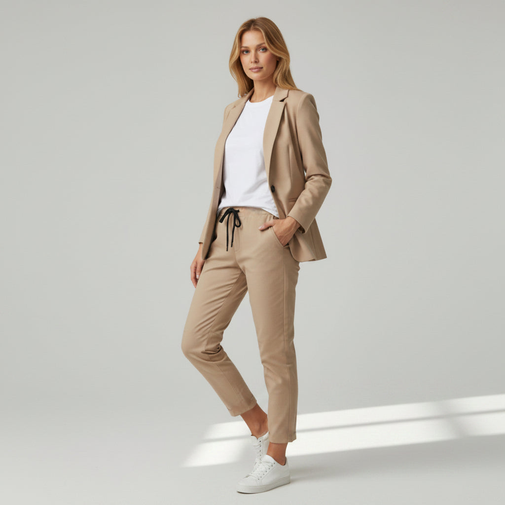 Women's Suit Set for Everyday & Special Occasions | Sporty & Elegant in Taupe – 17