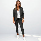 Women's Suit Set for Everyday & Special Occasions | Sporty & Elegant in Dark Grey – 2