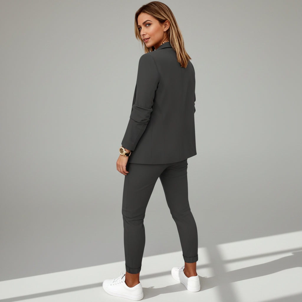 Women's Suit Set for Everyday & Special Occasions | Sporty & Elegant in Dark Grey – 4