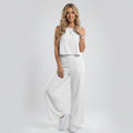 Women's Two-Piece Set with Sleeveless Top in White – 6