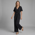 Wrap Wide Leg Jumpsuits Black 8