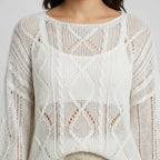Women's Relaxed Fit Open-Knit Sweater