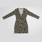 Slim Fit V-Neck Floral Mini Dress