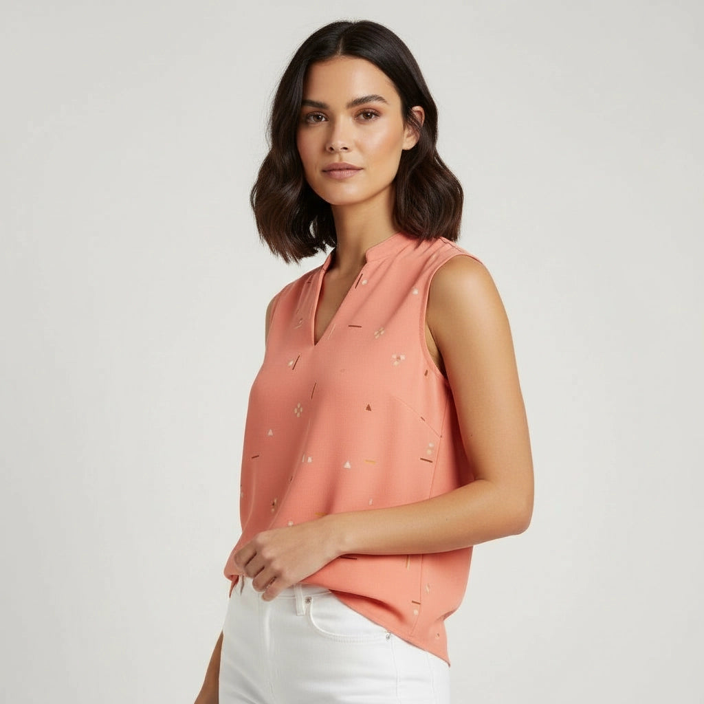 Regular Fit Sleeveless Blouse